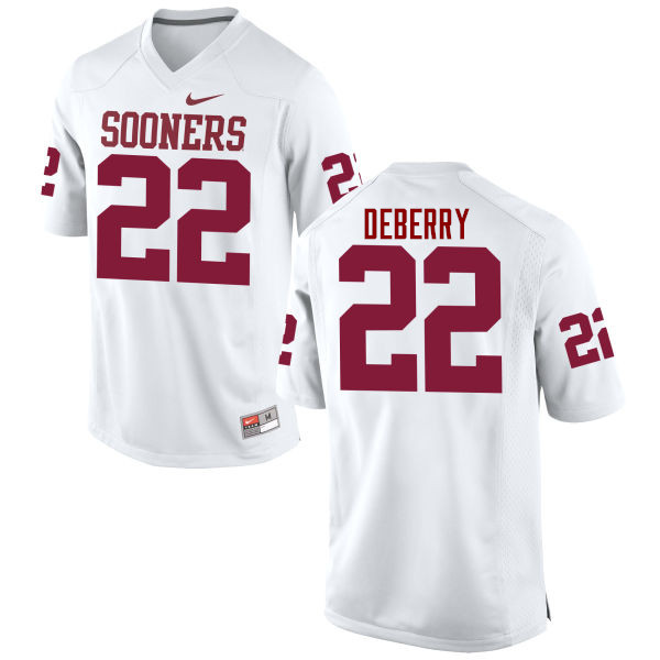 Oklahoma Sooners #22 Ricky DeBerry College Football Jerseys Game-White